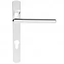 Multi Point Lever Lock Rosa Handle Set On Narrow Backplate 220 x 26mm Polished Chrome
